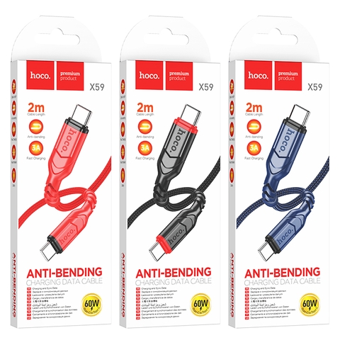 [SE29 ]cáp hoco X59 Type C ra Type C dài 2m 60W