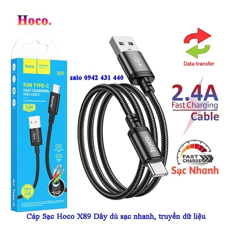 [SE11.5]Cáp sạc nhanh Hoco x89 Type C 1m