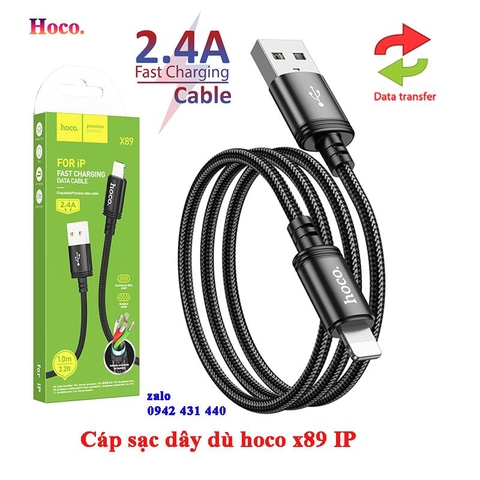 [SE13]Cáp Sạc nhanh Hoco x89 Iphone 1m