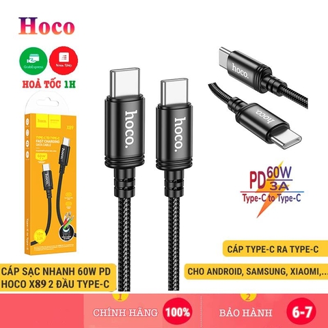 [SE20.5]Cáp sạc Hoco X89 Type C to Type C 60W