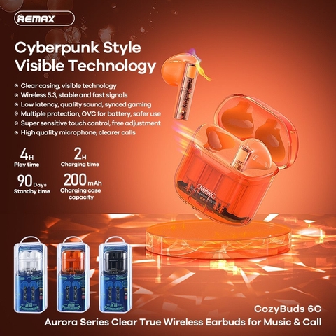 [SE188]TAI NGHE TRUE WIRELESS BLUETOOTH REMAX COZYBUDS 6C