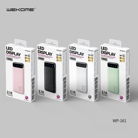 [SE130]Sạc Dự Phòng WEKOME WP-161 Dung Lượng 10000mAh Tích Hợp Màn Hình LED