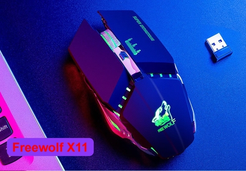 [SE100]CHUỘT KHÔNG DÂY FREEWOLF X11 (PIN SẠC)
