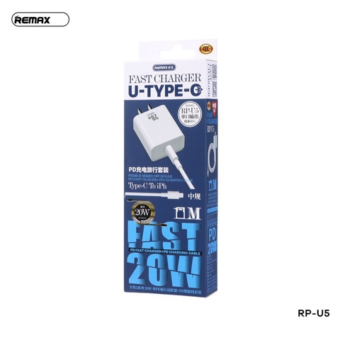 [SE98][Hangve17/6]Bộ sạc nhanh iPhone - Remax RP-U5 sạc nhanh chuẩn PD20w