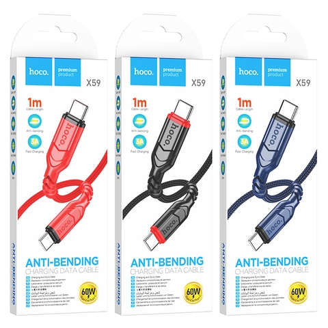 [SE25]CÁP HOCO X59 TYPE C RA TYPE C DÀI 1M 60W