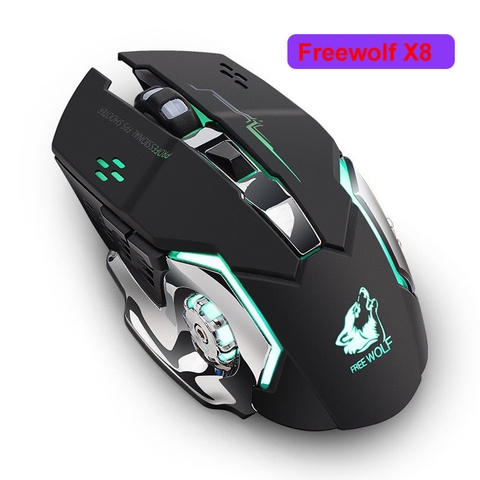 [SE101]Chuột Sạc Không Dây Free Wolf X8 Chuyên Game Free Color