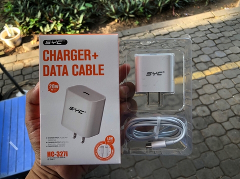 [SE59.5] Bộ sạc Iphone 13 Promax đủ 20W chính hãng SYC HC-327I