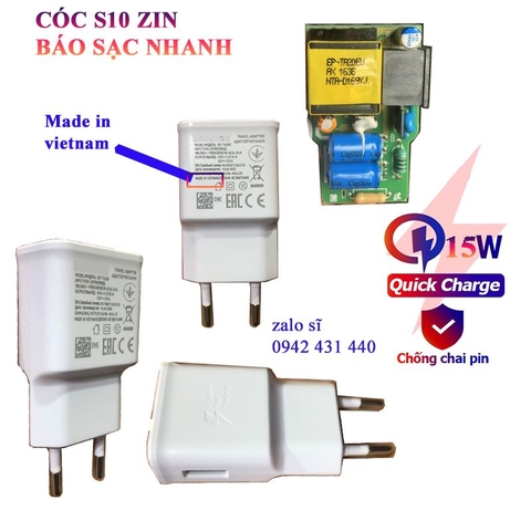 [SE21] Cóc sạc S10 Chuẩn zin xịn