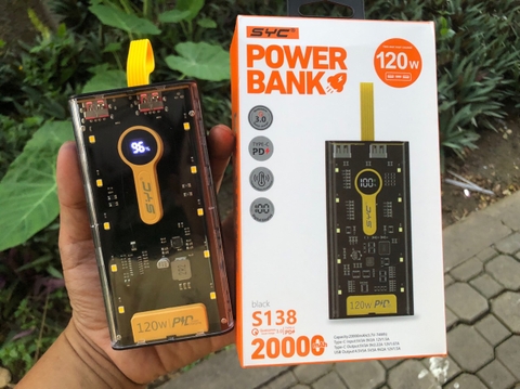 [SE235] Pin sạc dự Phòng SYC S138 20000 mah QC + PD 120W