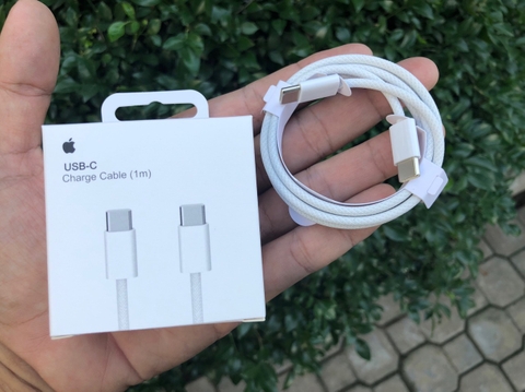 [SE14.5]Cáp Sạc Iphone 15 Type C to Type C dây dù trắng