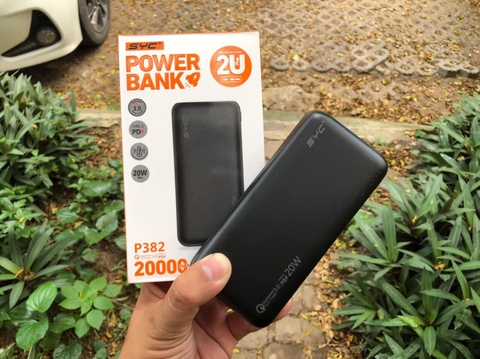 [SE192]Sạc dự phòng SYC P382 20000 mah sạc nhanh QC & PD