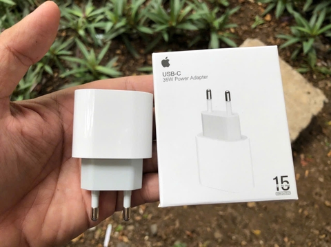 [SE34] Củ Sạc Iphone 15 35W chân tròn Main đen hàn Quốc