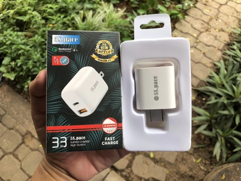 [SE57]Củ sạc nhanh 33w mini chính hãng 5S space cao cấp USB + TYPEC PD