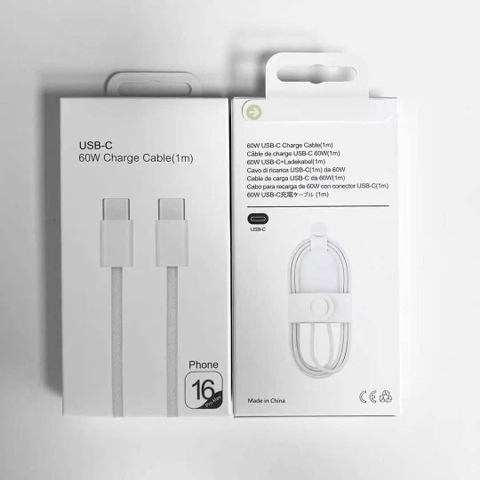 [SE25]Cáp iPhone 16 Type C to Type C chuẩn 60w