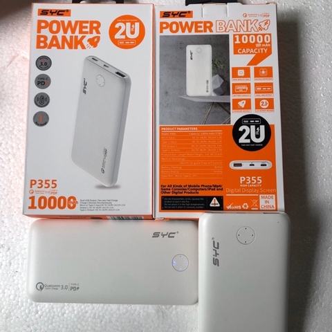 [SE126] Sạc Dự Phòng SYC P355 10000 mah QC3.0 + PD