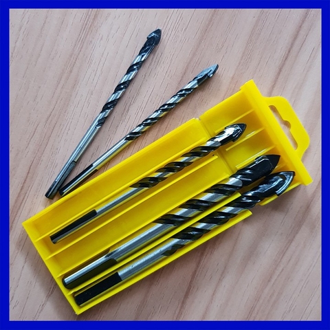[se37] Bộ 5 mũi khoan đa năng mũi thép Tungsten 5-10.5mm khoan trên gạch,gốm,sứ,thủy tinh,bê tông,tường xi măng,đá,nhôm,gỗ mã