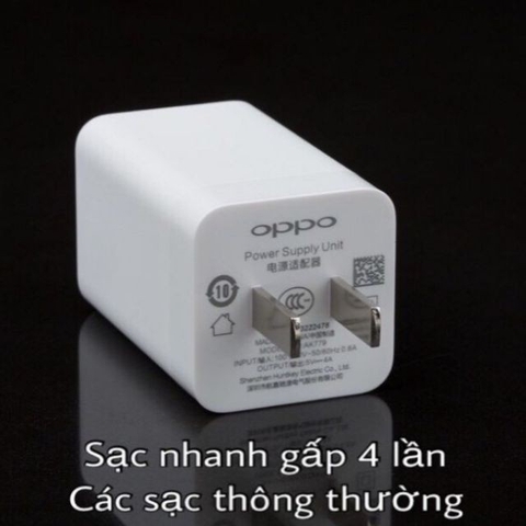 Củ Sạc Oppo VOOC 5V- 4A AK779 Cho F9, F11, Reno R17 mã SE38