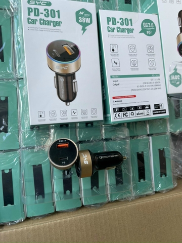 [SE52] Cốc Xe Hơi SYC PD-301 sạc nhanh PD và QC 3.0 38W