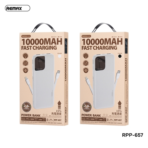 [SE155]Pin sạc dự phòng Remax RPP-657 10000mAh 2.4A