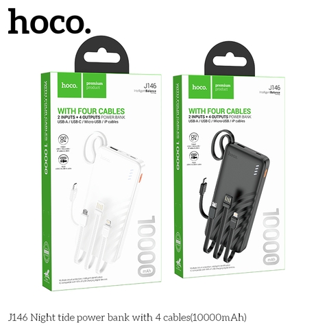 [SE160]Sạc dự phòng Hoco J146 kèm 4 dây cáp (10000mAh)