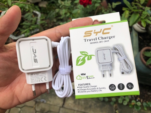 [SE34.5] Sạc Kèm Dây Micro xịn chuẩn 2.4A SYC 2019 mã