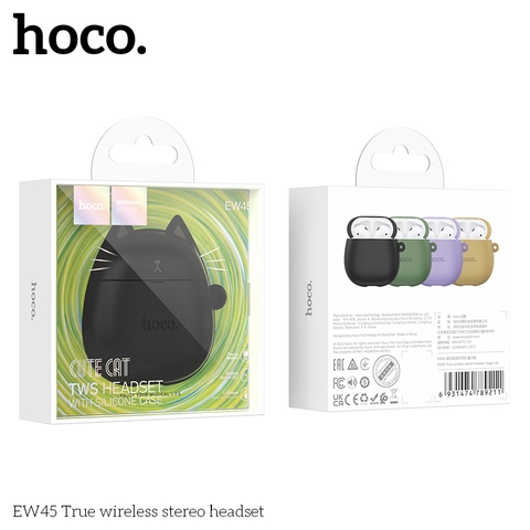 [SE172]Tai Nghe Bluetooth Hoco EW45 TWS Cute Cat Hình Mèo V5.3 Pin 4h Cực Hay