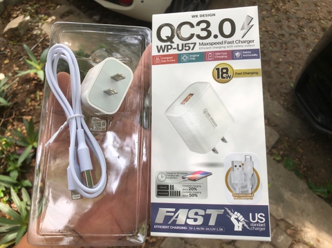 [SE49] Bộ Sạc Nhanh Wekome U57 Iphone 18W