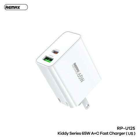 [SE190] Cốc sạc nhanh Remax RP-U125 C+A QC3.0+PD 65W
