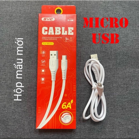 [SE5.6] Cáp sạc đầu MicroUsb SYC LS-10m sạc nhanh truyền dữ liệu