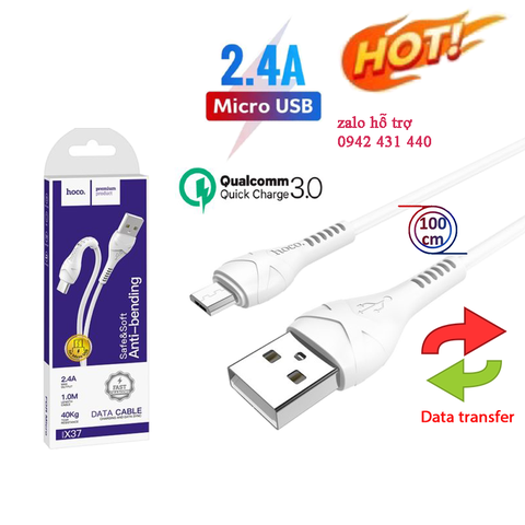 [SE12]Cáp sạc hoco x37 Micro usb