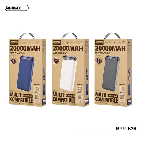 [SE200] Pin sạc dự phòng Remax RPP-626 20000mAh 2.1A