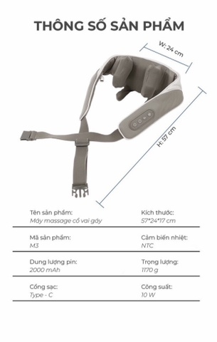 MÁY MASSAGE CỔ VAI GÁY AUX GL-YY1401