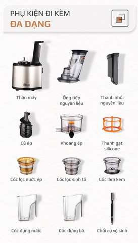 Máy Ép Chậm OLIVO SJ200 Đa Năng (KM)