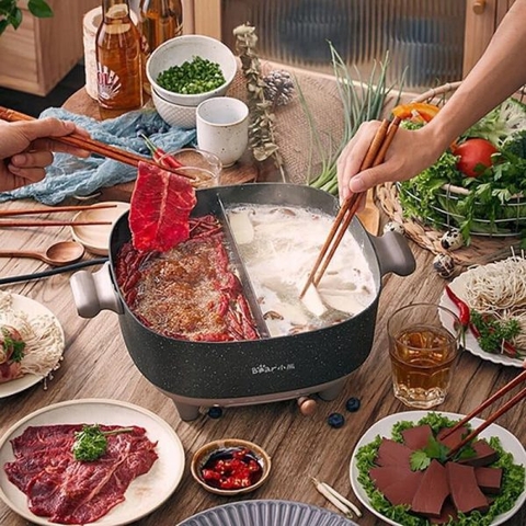 NỒI LẨU 2 NGĂN BEAR CHÍNH HÃNG DHG-C60P6