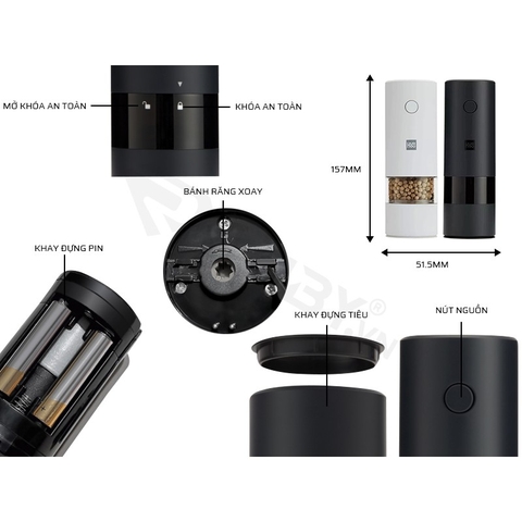 Máy xay tiêu cầm tay Xiaomi Huohou