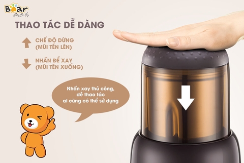 Máy Xay Hạt Và Thực Phẩm Khô BEAR FSJ-A03D1 - Hàng Chính Hãng