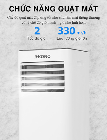Điều hòa di động Akono 9000 BTU, kiêm máy hút ẩm