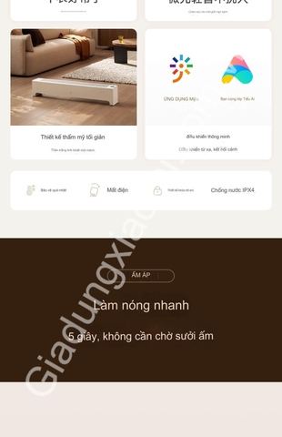 Máy sưởi Xiaomi Mijia Graphene (2023) Có điều khiển qua APP Mi Home