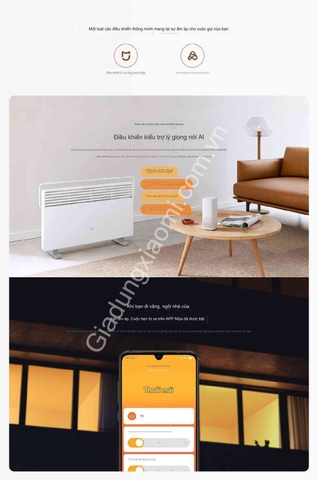 Máy sưởi điện thông minh Xiaomi Mijia Heater S 2023 Có kết nối App