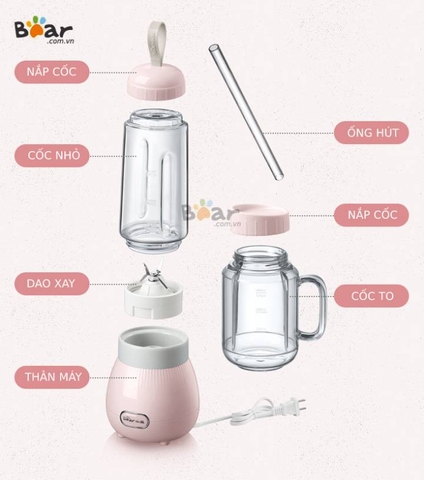Máy xay Bear LLJ C04W1 ( 1 cốc, 1 lọ )