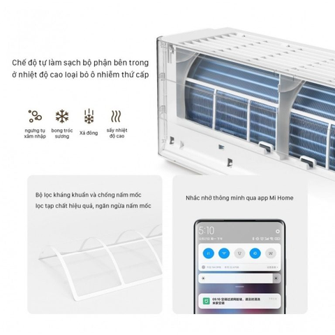 Điều hoà 2 chiều Xiaomi Mijia Inverter D1A2 – Điều hòa 3HP/KFR-72GW/27000BTU
