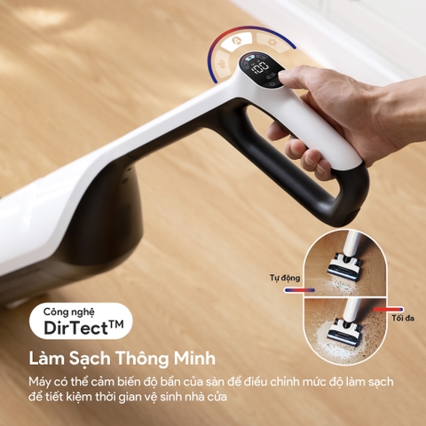 Máy lau nhà khô và ướt-Roborock Flexi Series-Nghiêng 180 độ