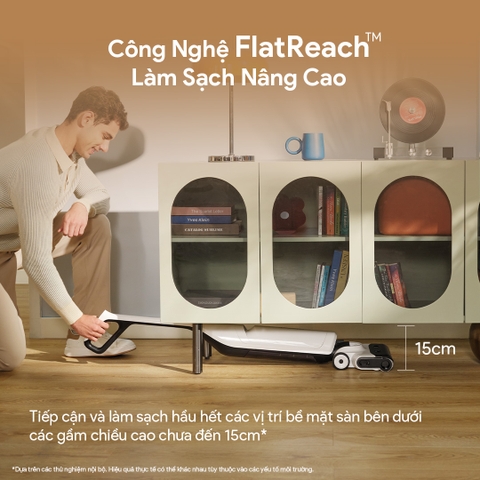 Máy lau nhà khô và ướt-Roborock Flexi Series-Nghiêng 180 độ