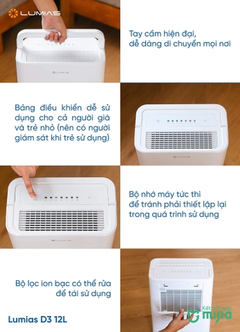 Máy hút ẩm thông minh Lumias NWT D3 12L