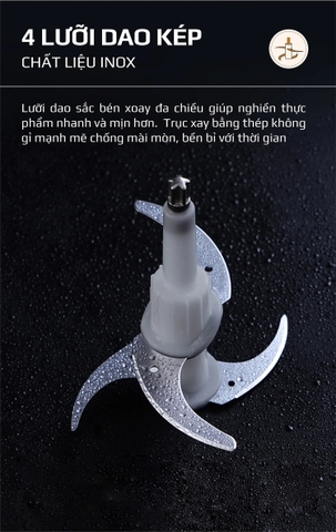 Máy Xay Thực Phẩm Đa Năng OLIVO FC21 - Dung Tích 2.1L - Công Suất 500W