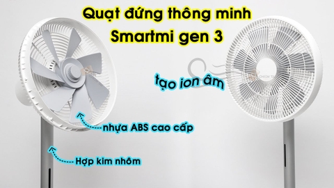 Quạt tích điện thông minh Xiaomi Mi Smart Fan Gen 3 - Bản Quốc Tế