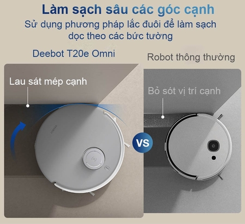 Robot hút bụi lau nhà Ecovacs Deebot T20e Omni