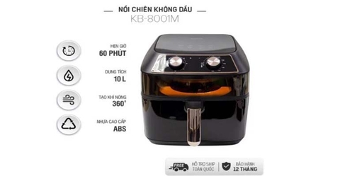 NỒI CHIÊN KHÔNG DẦU NINESHIELD KB-8001M 10L