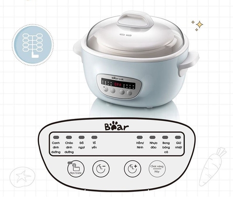 Nồi nấu chậm Bear 2.5L