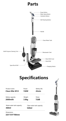 Máy hút bụi khô và ướt 3 Trong 1 REDKEY W12